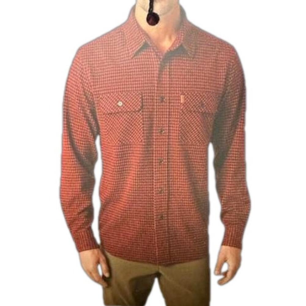 Chaps Men’s Buffalo Flannel button UP Shirt size Large Nwt Regular fit